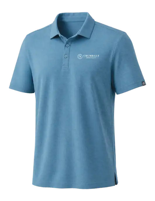 TravisMathew Dark Carolina Blue Coto Performance Polo w/Crumdale Logo