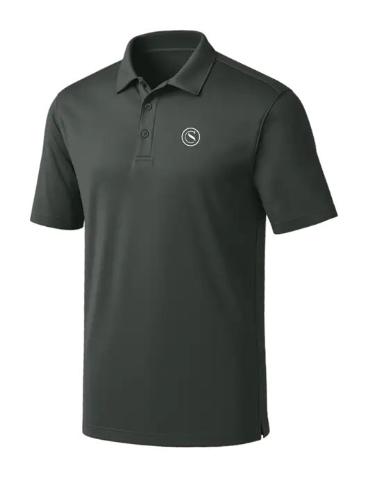 Dark Grey Silk Touch Performance Polo w/Crumdale Icon Logo