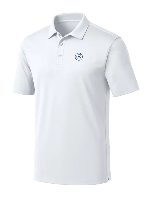 White Silk Touch Performance Polo w/Crumdale Icon Logo