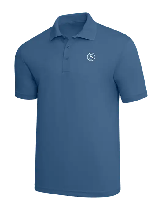 Slate Blue PosiCharge RacerMesh Polo w/Crumdale Icon Logo