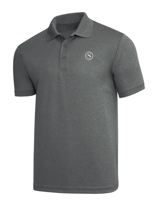 Medium Grey Heather PosiCharge RacerMesh Polo w/Crumdale Icon Logo