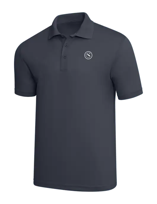 Dark Grey PosiCharge RacerMesh Polo w/Crumdale Icon Logo