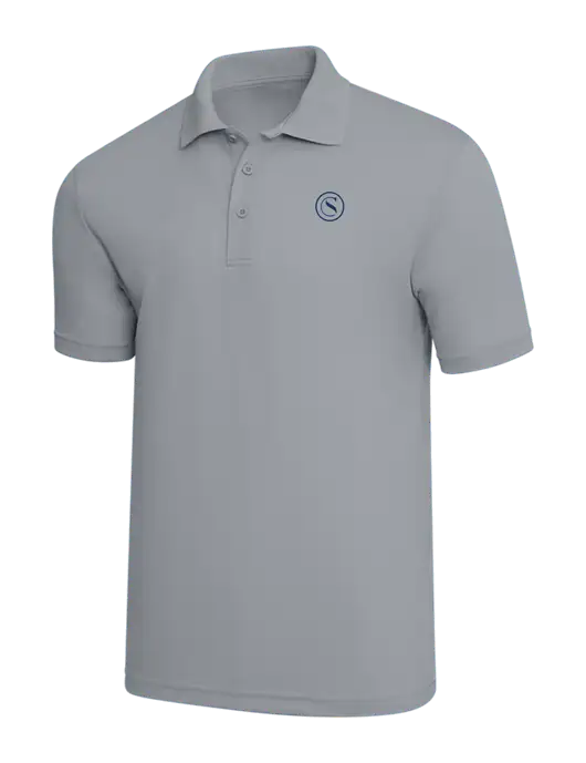 Light Grey PosiCharge RacerMesh Polo w/Crumdale Icon Logo