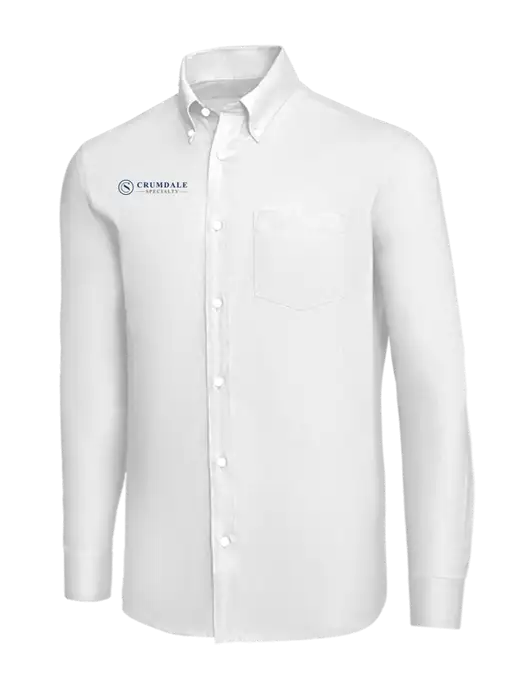 Brooks Brothers White Wrinkle-Free Stretch Nailhead Shirt w/Crumdale Logo