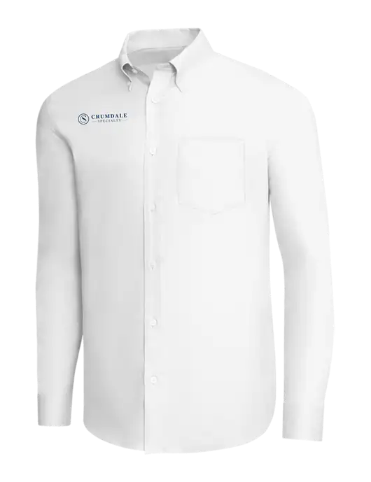 Brooks Brothers White Wrinkle-Free Stretch Pinpoint Shirt w/Crumdale Logo
