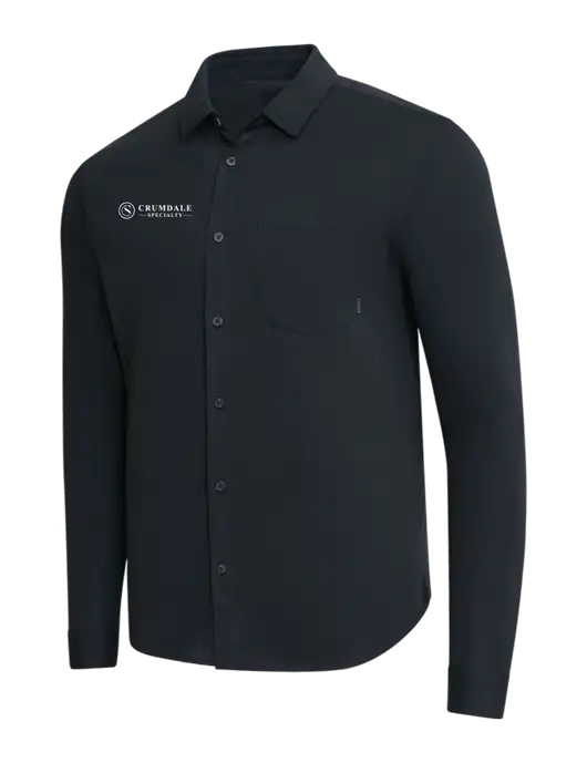 OGIO Black Extend Long Sleeve Button Up Shirt w/Crumdale Logo