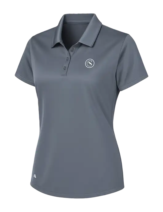 Adidas Medium Grey Womens Basic Sport Polo w/Crumdale Icon Logo