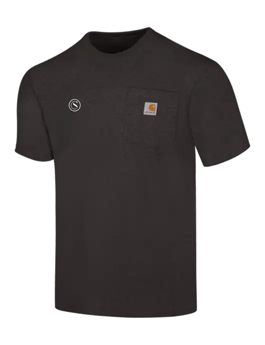 Carhartt Workwear Charcoal Heather Pocket Short Sleeve T-Shirt w/Crumdale Icon Logo