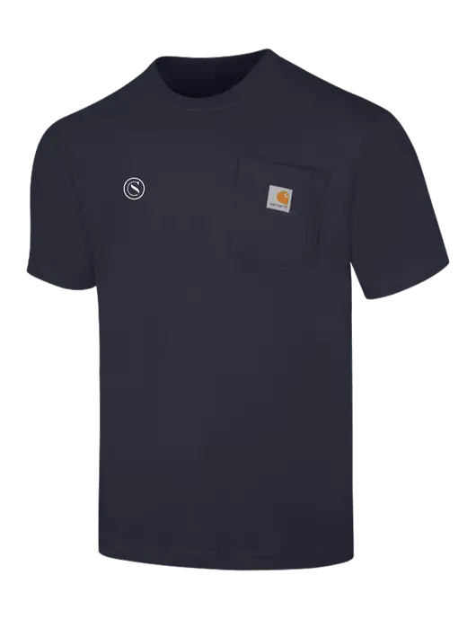 Carhartt Workwear Dark Navy Pocket Short Sleeve T-Shirt w/Crumdale Icon Logo