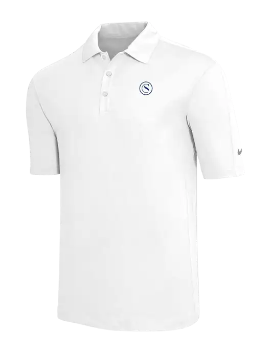 Nike White Tech Sport Dri-FIT Polo w/Crumdale Icon Logo