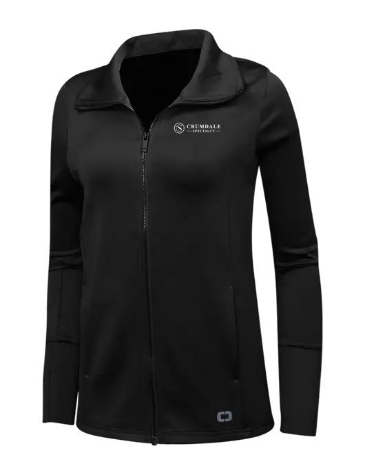 OGIO Black Womens Endurance Modern Performance Full-Zip w/Crumdale Logo