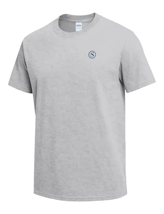 Light Grey Heather Heavyweight 6.1 oz T-Shirt w/Crumdale Icon Logo