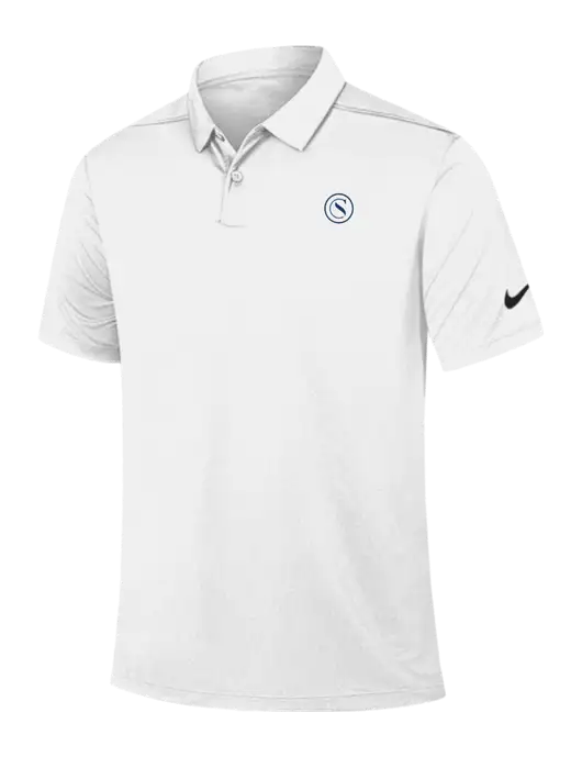 Nike White Dry Essential Solid Polo w/Crumdale Icon Logo