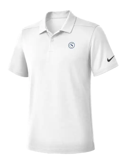 Nike White Dry Essential Solid Polo w/Crumdale Icon Logo
