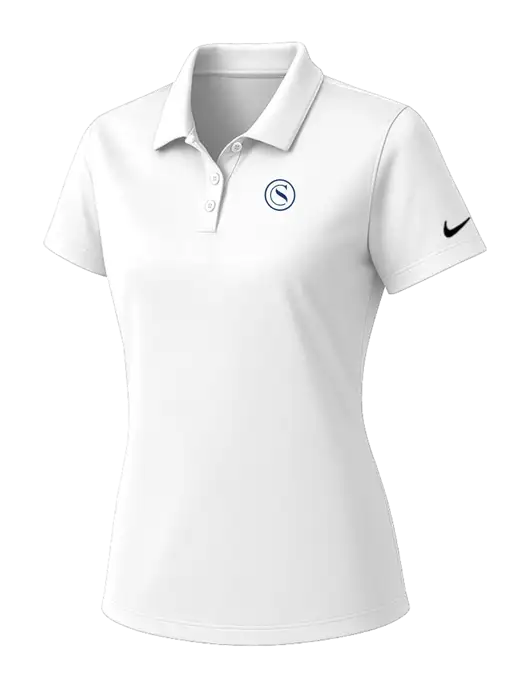 Nike Womens White Dry Essential Solid Polo w/Crumdale Icon Logo