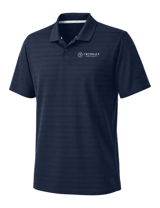Nike Navy Dri-FIT Vapor Jacquard Polo w/Crumdale Logo