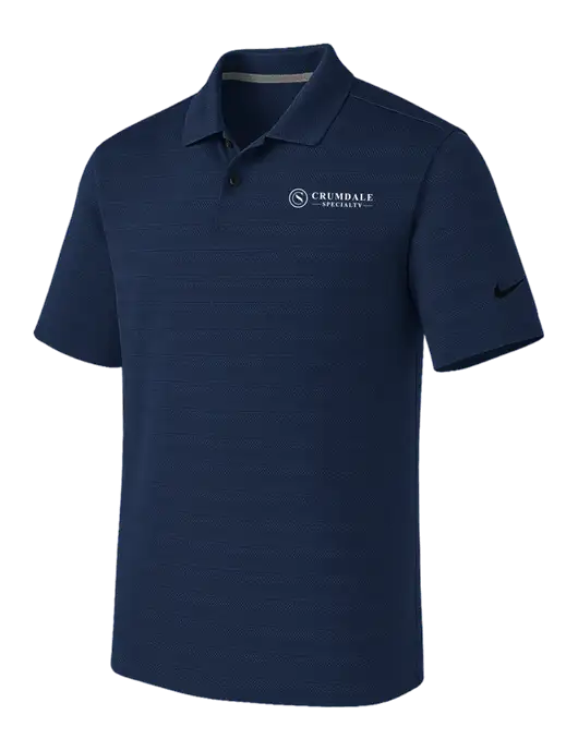 Nike Navy Dri-FIT Vapor Jacquard Polo w/Crumdale Logo