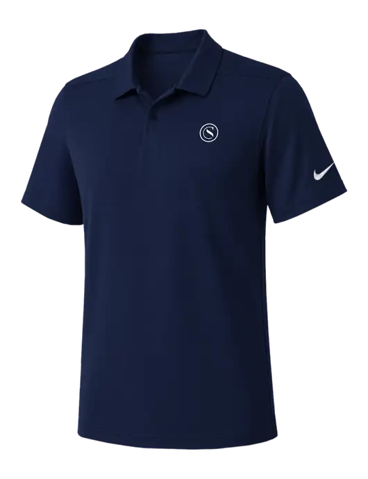 Nike Navy Dry Essential Solid Polo w/Crumdale Icon Logo