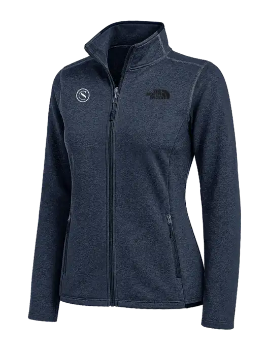 The North Face Womens Navy Heather Skyline Full-Zip Fleece Jacket w/Crumdale Icon Logo