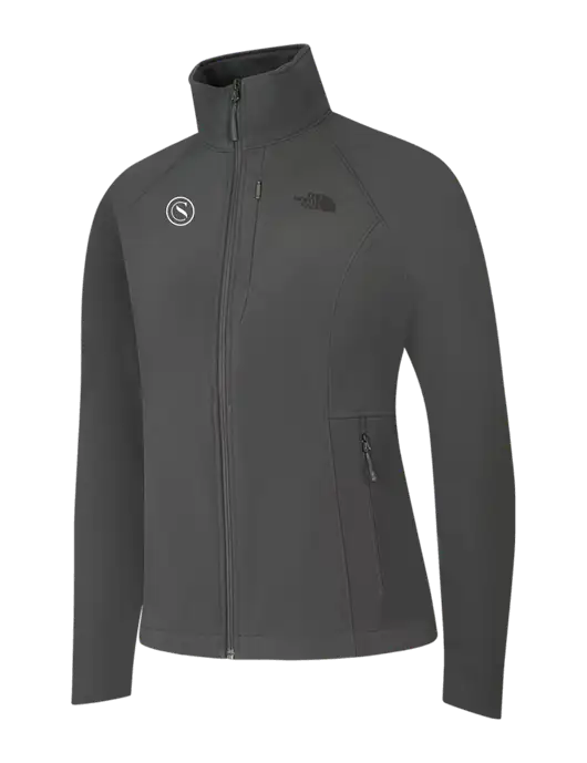 North Face Womens Medium Grey Apex Barrier Soft Shell Jacket  w/Crumdale Icon Logo