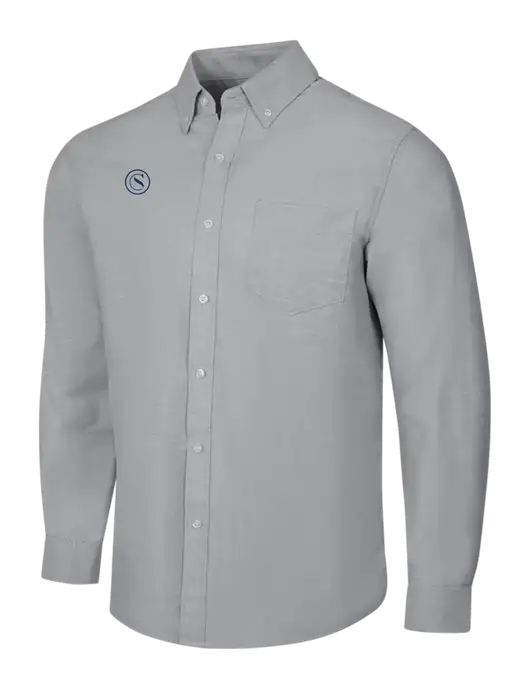 Light Grey SuperPro Oxford Shirt w/Crumdale Icon Logo