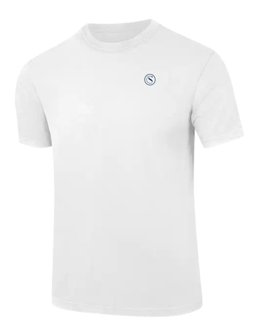 Comfort Colors 6.1 oz White Heavyweight Ring Spun T-Shirt w/Crumdale Icon Logo