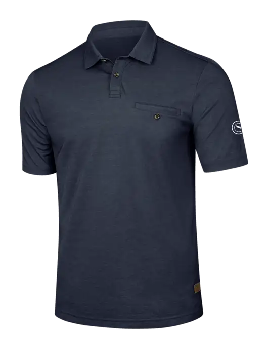 TravisMathew Navy Sunsetters Pocket Polo w/Crumdale Icon Logo