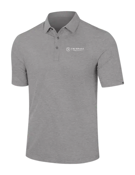 TravisMathew Light Grey Heather Sunnyvale Polo w/Crumdale Logo