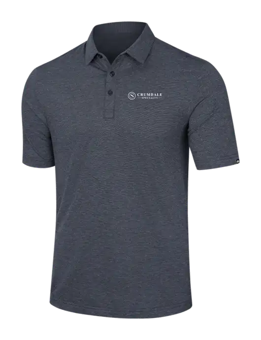 TravisMathew Dark Grey Slate Heather Sunnyvale Polo w/Crumdale Logo