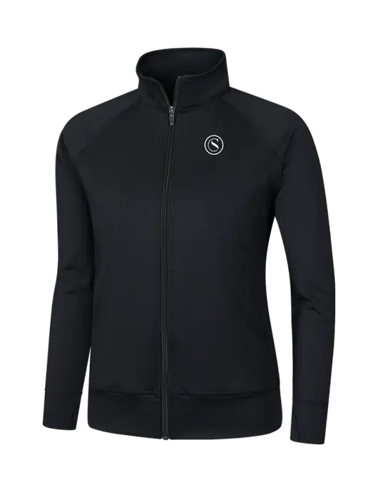 Womens Black NRG Fitness Jacket w/Crumdale Icon Logo