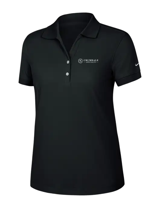 Nike Womens Dri-FIT Classic Black Polo w/Crumdale Logo