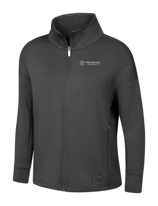 OGIO Womens Dark Grey Transcend Full-Zip w/Crumdale Logo