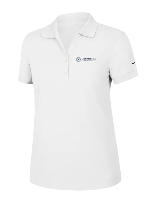Nike Womens Dri-FIT Classic White Polo w/Crumdale Logo