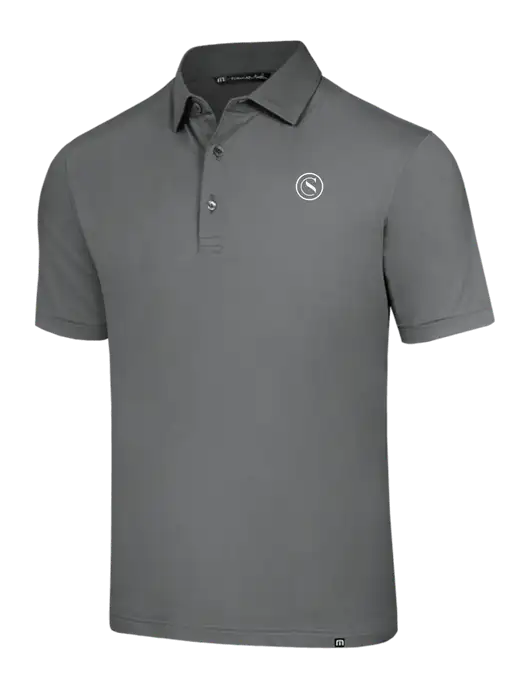 TravisMathew Grey Glenview Solid Polo w/Crumdale Icon Logo