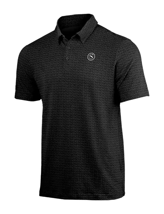 Adidas Black Printed Blend Polo w/Crumdale Icon Logo