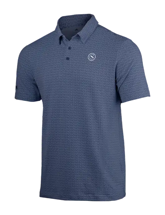 Adidas Light Navy Printed Blend Polo w/Crumdale Icon Logo