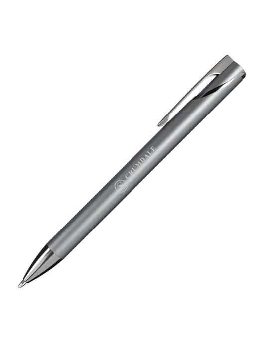 Dark Grey HyperNova Ballpoint Pen - Black Ink w/Crumdale Logo