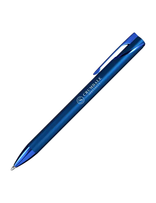 Navy HyperNova Ballpoint Pen - Black Ink w/Crumdale Logo