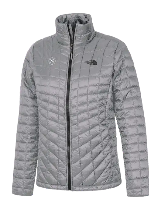 North Face Womens Medium Grey ThermoBall Trekker Jacket w/Crumdale Icon Logo
