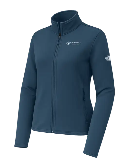 The North Face Womens Aim Full-Zip Light Navy Fleece Jacket w/Crumdale Logo