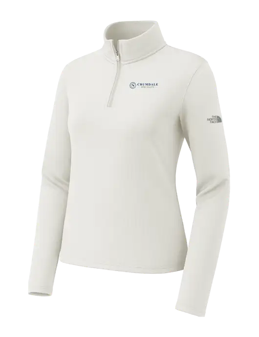 The North Face Womens Aim 1/4-Zip Ivory Fleece w/Crumdale Logo