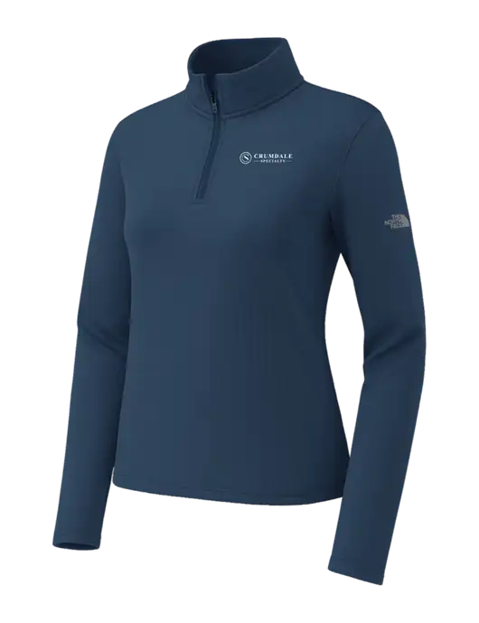The North Face Womens Aim 1/4-Zip Dark Navy Fleece w/Crumdale Logo
