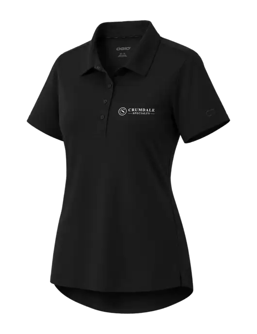 OGIO Womens Envision Black Polo w/Crumdale Logo