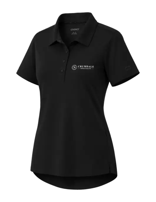 OGIO Womens Envision Black Polo w/Crumdale Logo
