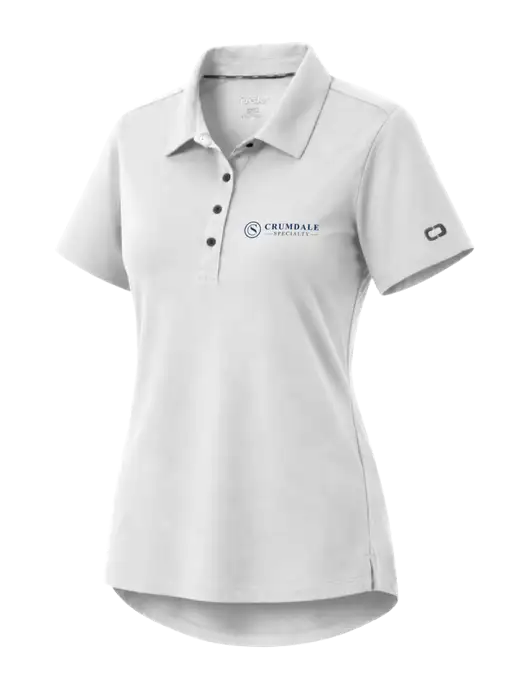 OGIO Womens Envision White Polo w/Crumdale Logo