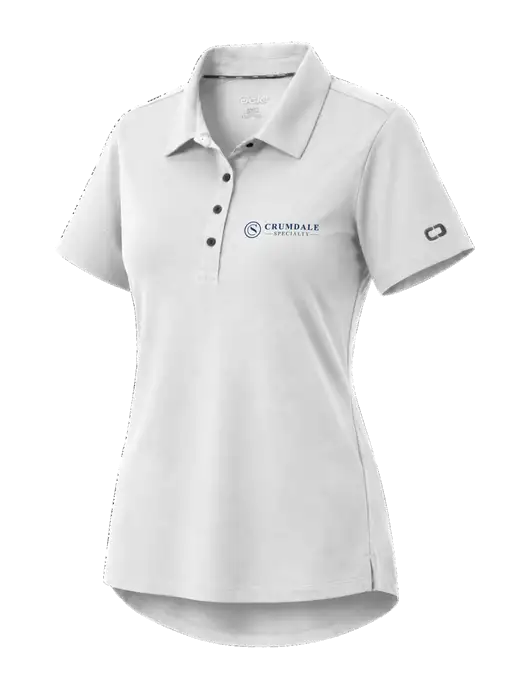 OGIO Womens Envision White Polo w/Crumdale Logo