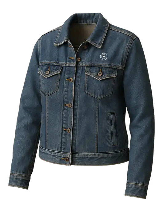 Womens Denim Jacket w/Crumdale Icon Logo